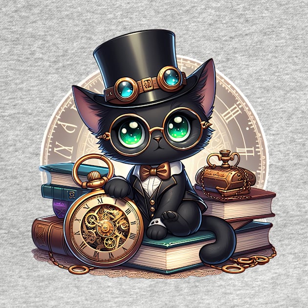 Steampunk Cat - Made by AI by Nerd.com